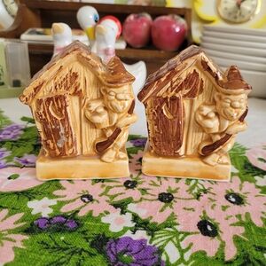Vintage Ceramic Gnome Salt and Pepper Shakers Japan